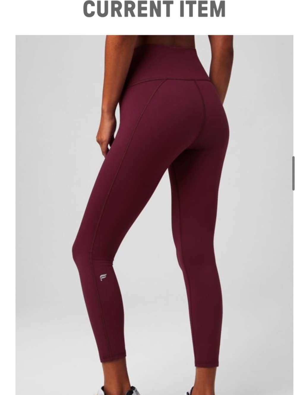 NWT Fabletics high waist Define 7/8 leggings Merlot (medium)
